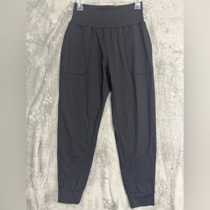 ZJCT Joggers Black Sz S Front Pockets Stretchy Athleisure Thick Waistband Soft